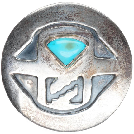 1950's Navajo overlay pin-brooch with turquoise sterling silver