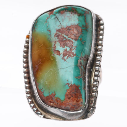 sz10 Big Des Enfants southwestern sterling silver turquoise ring