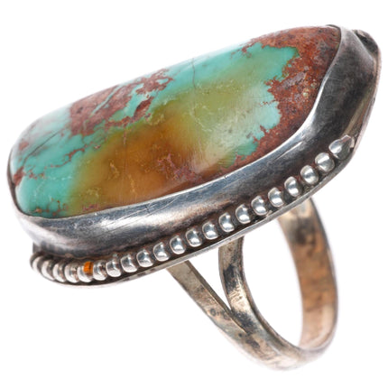 sz10 Big Des Enfants southwestern sterling silver turquoise ring