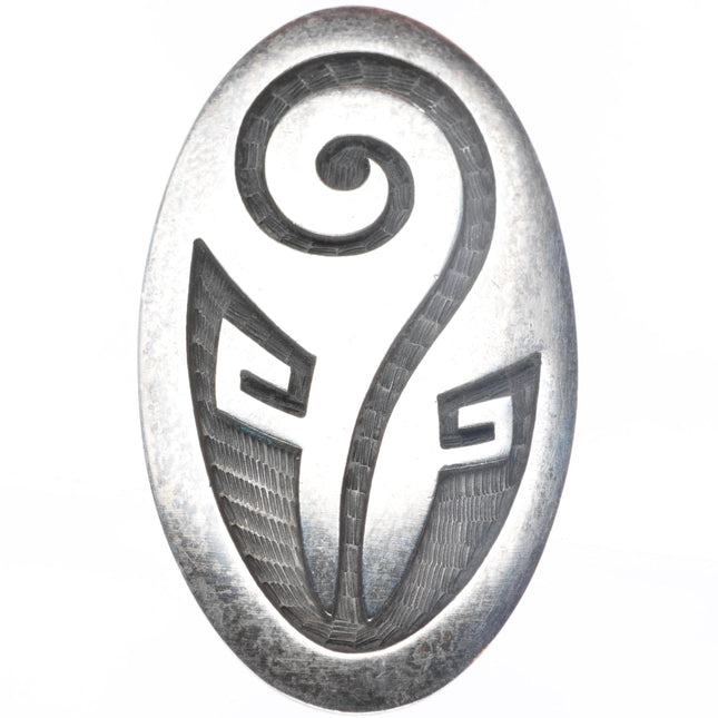 Weaver Selina Hopi overlay necklace pendant sterling silver