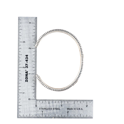 6.2" Raymond Coriz Santo Domingo sterling silver 14k gold accent cuff bracelet
