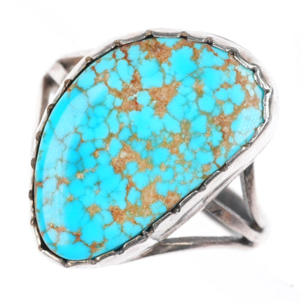 sz7.75 vintage #8 turquoise Navajo sterling silver ring