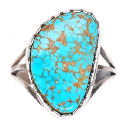 sz7.75 vintage #8 turquoise Navajo sterling silver ring