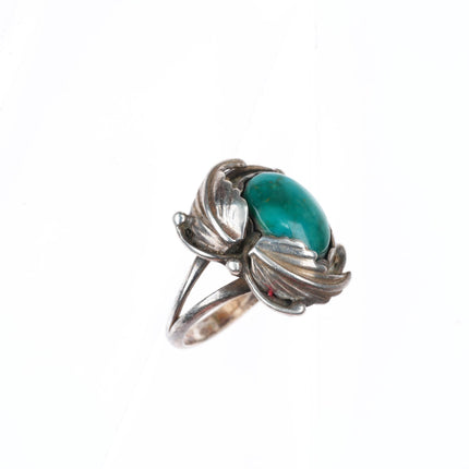 sz5.25 Les Baker shop Southwestern sterling silver high grade turquoise ring
