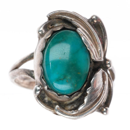 sz5.25 Les Baker shop Southwestern sterling silver high grade turquoise ring