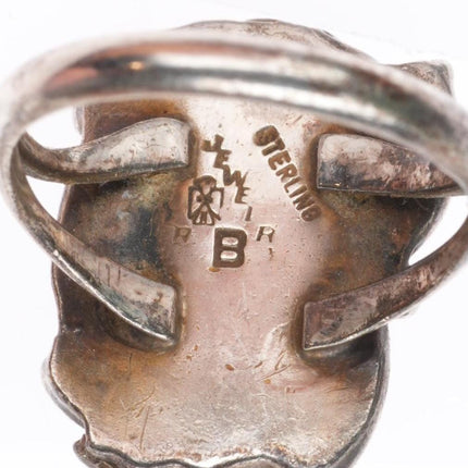 sz5.25 Les Baker shop Southwestern sterling silver high grade turquoise ring