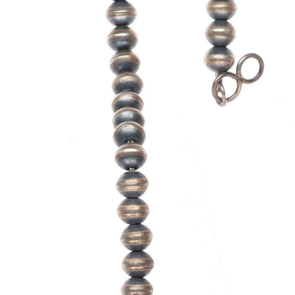 27" Cody Hunter Navajo Pearl handmade bead sterling silver beaded necklace