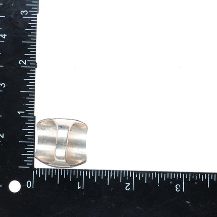 sz10 vintage Navajo sterling silver onyx heavy men's size 10 ring