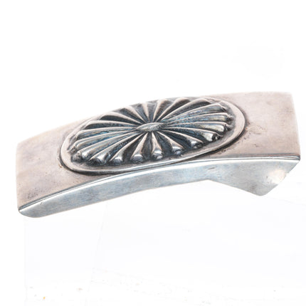 1.1" c1950's Navajo sterling silver fluted repousse belt buckle