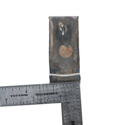 1.1" c1950's Navajo sterling silver fluted repousse belt buckle