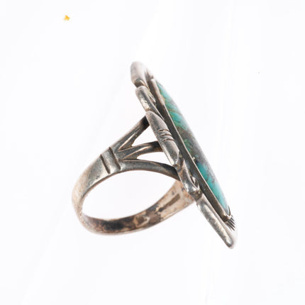 sz9 vintage Bell Trading post southwestern sterling silver ring nice turquoise