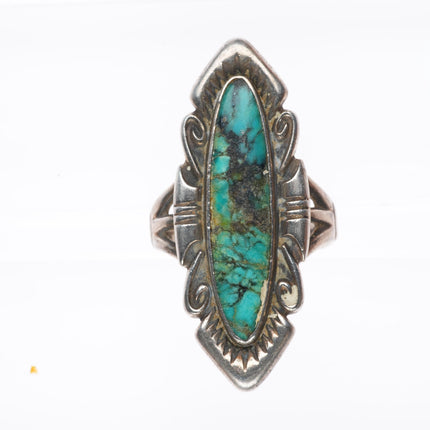 sz9 vintage Bell Trading post southwestern sterling silver ring nice turquoise