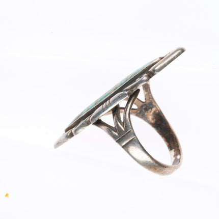 sz9 vintage Bell Trading post southwestern sterling silver ring nice turquoise
