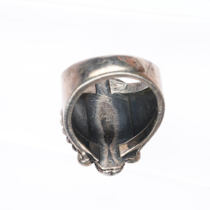 sz9.5 Mary Dayea Navajo vintage sterling silver high grade turquoise ring