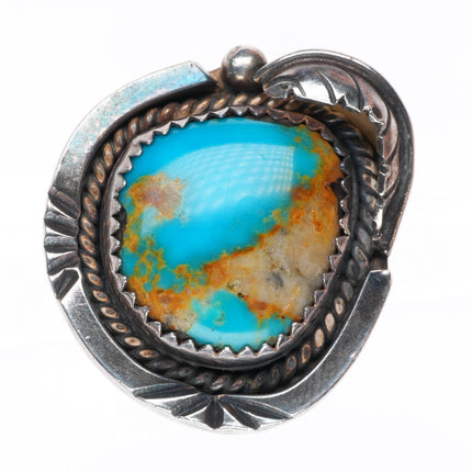 sz5 high grade Royston Turquoise vintage Navajo sterling silver ring