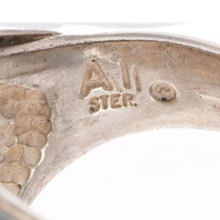 sz10.25 vintage southwestern sterling silver Night Sky pueblos inlay ring