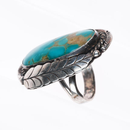 sz7.5 large vintage Navajo sterling silver Royston turquoise large ring
