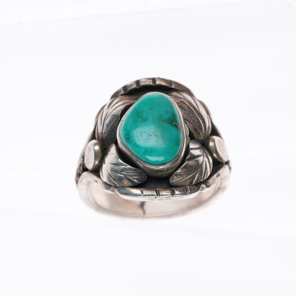 sz11.5 vintage Navajo sterling silver ring with Royston turquoise