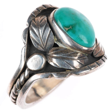 sz11.5 vintage Navajo sterling silver ring with Royston turquoise