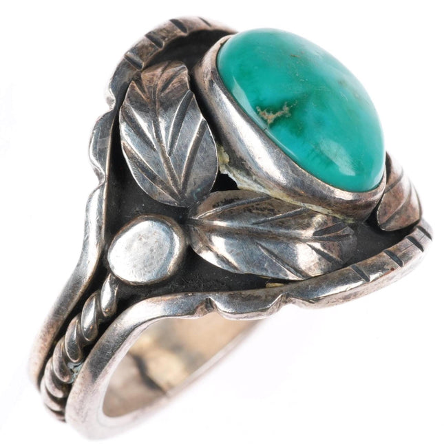 sz11.5 vintage Navajo sterling silver ring with Royston turquoise