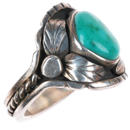 sz11.5 vintage Navajo sterling silver ring with Royston turquoise