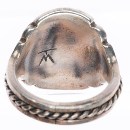 sz11.5 vintage Navajo sterling silver ring with Royston turquoise