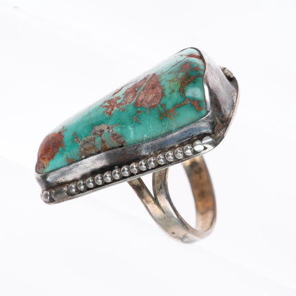sz10 Big Des Enfants southwestern sterling silver turquoise ring