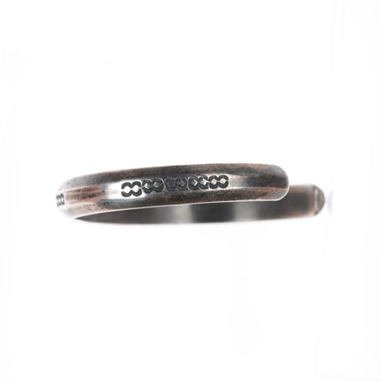 6.5" U.S. Navajo 70 c1940 deep stamped historic sterling silver cuff bracelet