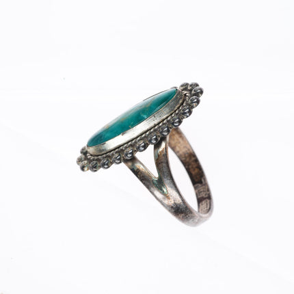 sz7 vintage Bell trading post high grade Blue Gem turquoise sterling silver ring