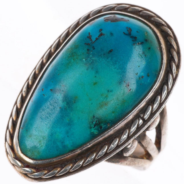 sz6.75 vintage Navajo Gem Silica/Turquoise/Chrysocolla sterling silver ring