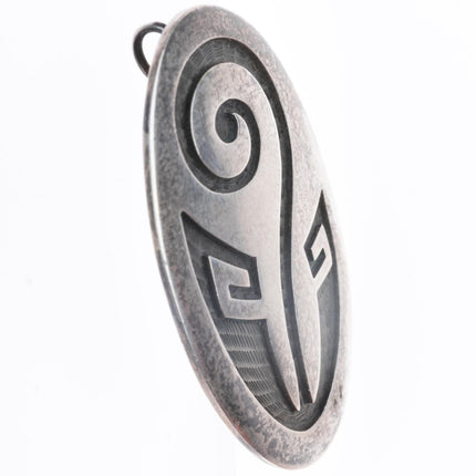 Weaver Selina Hopi overlay necklace pendant sterling silver