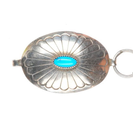 45.5" Vintage Stover Paul Navajo sterling silver turquoise link concho belt