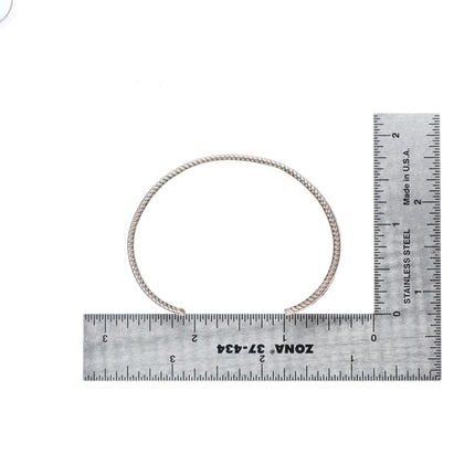 6.1" Bernard Cachini Zuni sterling silver multistone inlay tapered cuff bracelet