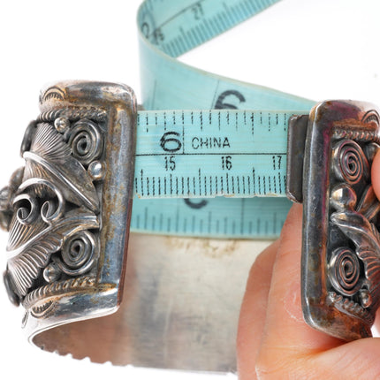 6.75" Big H Spencer Navajo sterling silver Kingman turquoise cuff bracelet