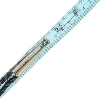 Vintage Navajo Ceremonial Kingman turquoise sterling silver bolo tie