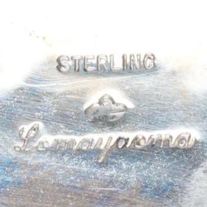 1" Wilmer Saufkie Lomayaoma Hopi sterling silver spirit bear overlay belt buckle
