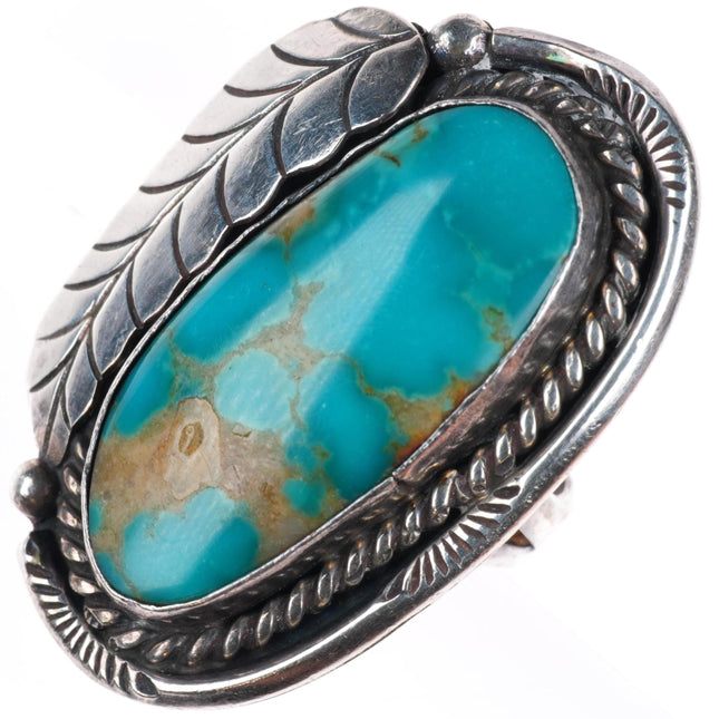 sz7.5 large vintage Navajo sterling silver Royston turquoise large ring