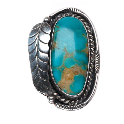 sz7.5 large vintage Navajo sterling silver Royston turquoise large ring