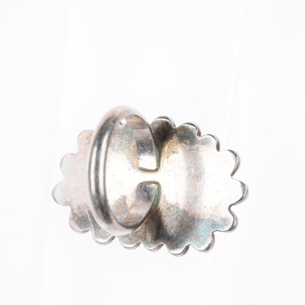 sz6.75 vintage Navajo sterling silver ring with nice turquoise