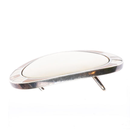 vintage Navajo sterling silver petrified bone/horn inlay buckle for 1.5" belt