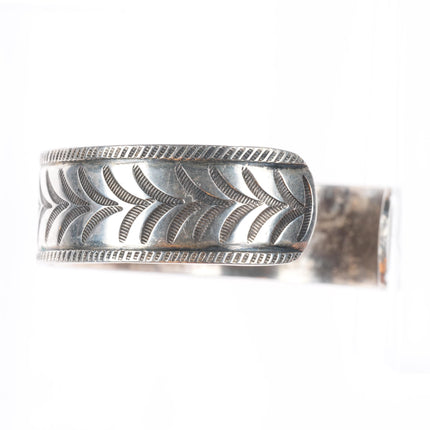 7.25" 1940's Navajo Arts and Crafts Guild stamped sterling silver cuff bracelet