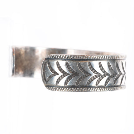 7.25" 1940's Navajo Arts and Crafts Guild stamped sterling silver cuff bracelet