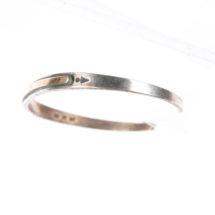6.25"  HMY for MM Rogers 14k gold sterling silver southwestern cuff bracelet