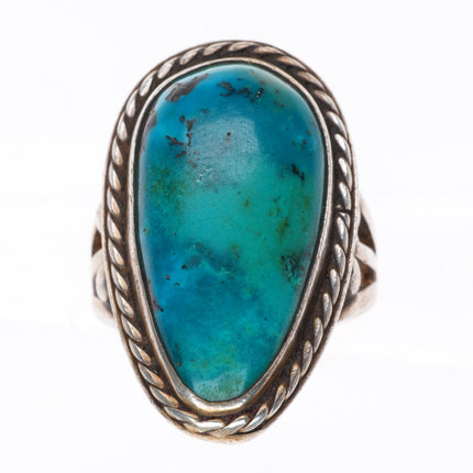 sz6.75 vintage Navajo Gem Silica/Turquoise/Chrysocolla sterling silver ring