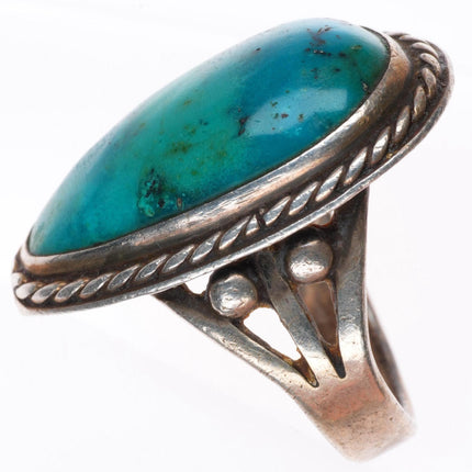 sz6.75 vintage Navajo Gem Silica/Turquoise/Chrysocolla sterling silver ring