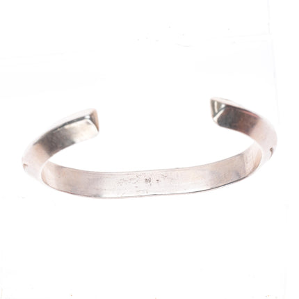 6.25" vintage Navajo carinated stamped sterling silver cuff bracelet