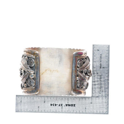 6.75" Big H Spencer Navajo sterling silver Kingman turquoise cuff bracelet