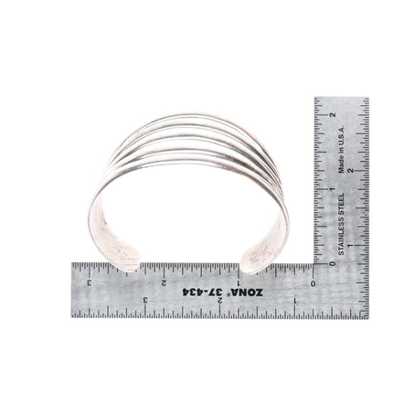 6.5" vintage Navajo sterling silver split shank cuff bracelet