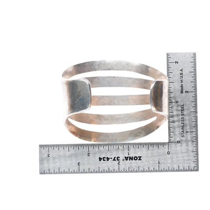 6.5" vintage Navajo sterling silver split shank cuff bracelet
