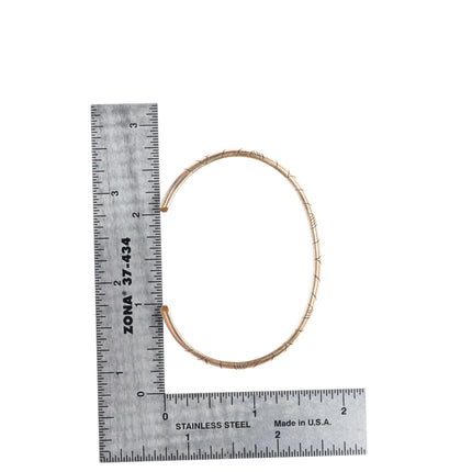 6.25" vintage Wes Willie Navajo gold filled sterling silver cuff bracelet